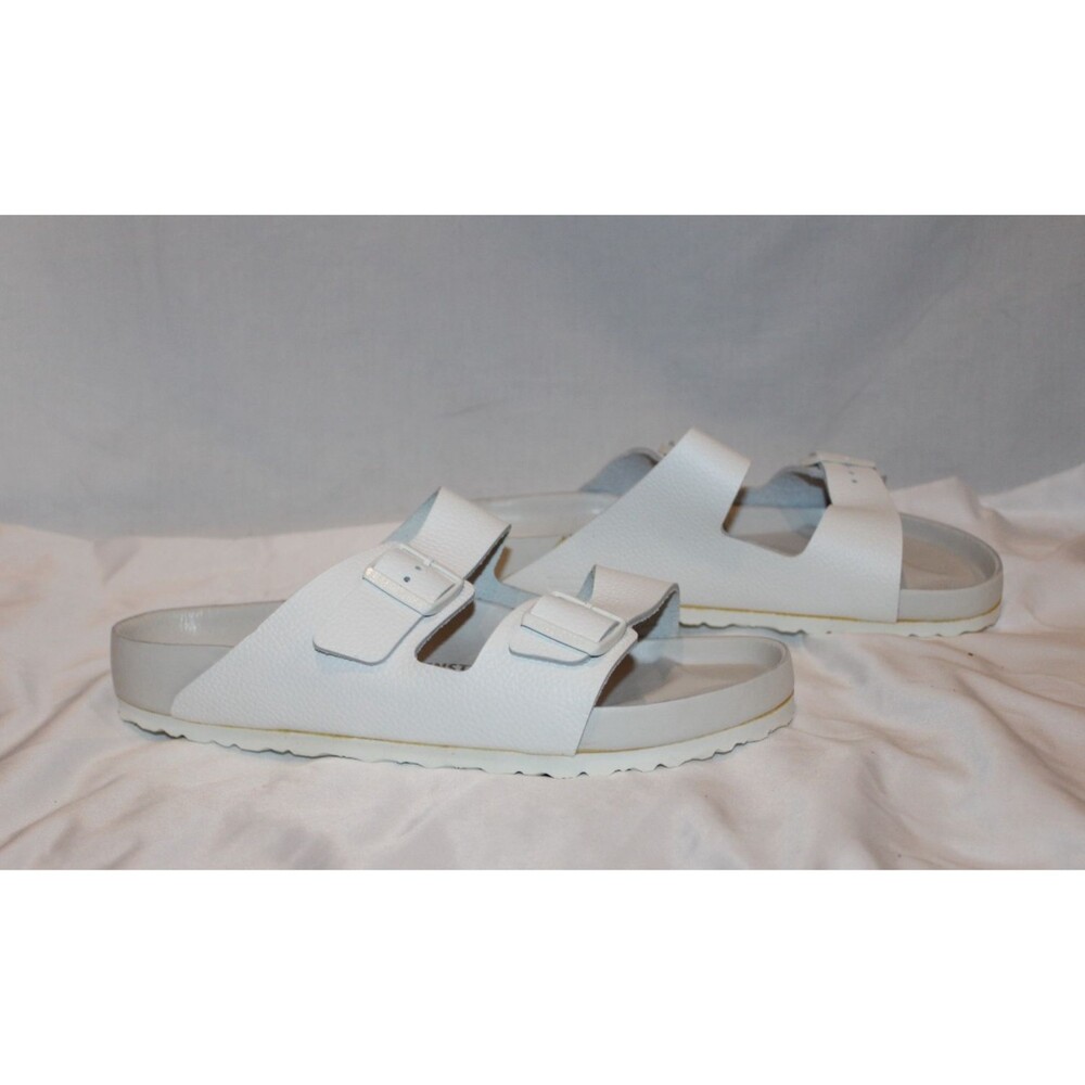 Birkenstock Women's Arizona BS Leather Sandal White EU 38 Narrow $210 - Picture 2 of 8